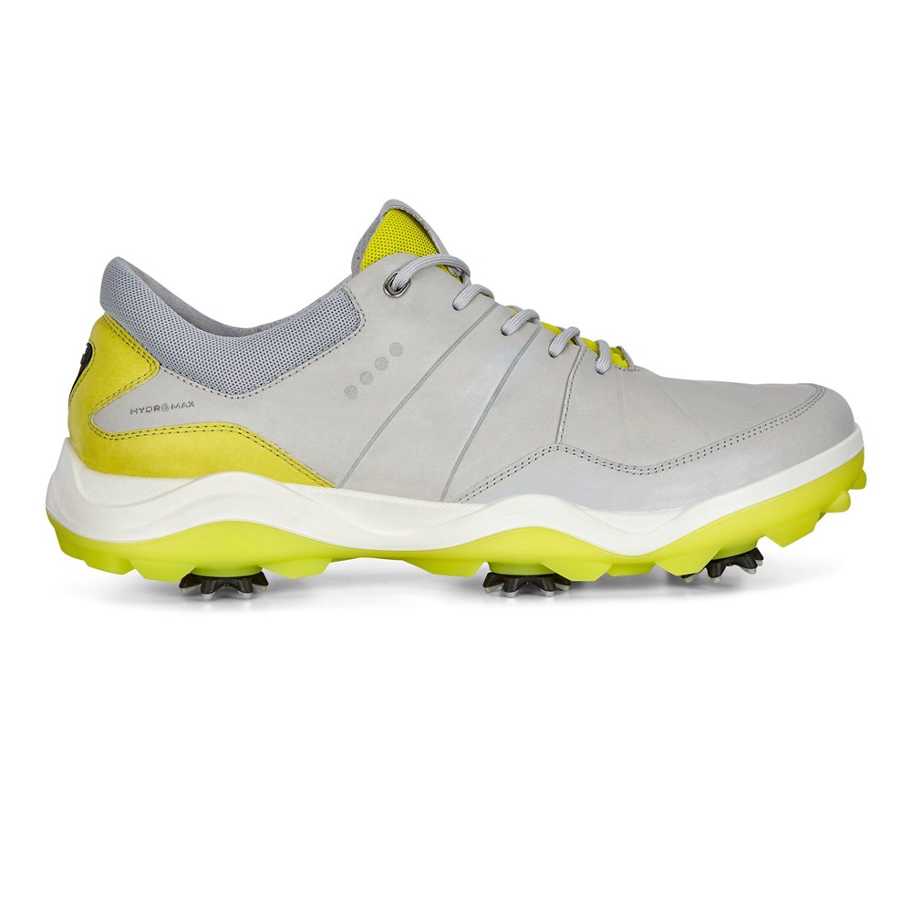 ECCO Mens Golf Shoes White/Green - Cleated Strike - SAX-670139